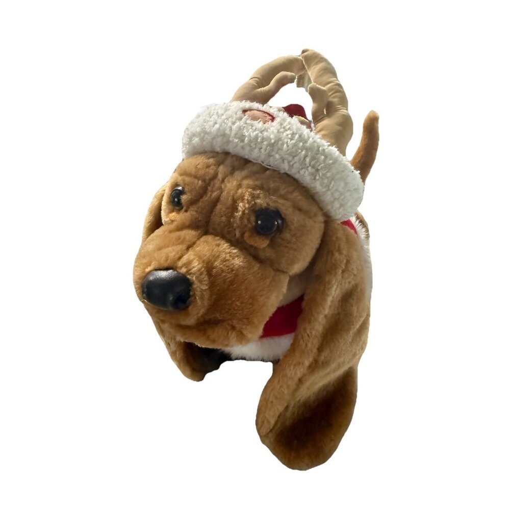 VTG Y2k Christmas Hound Dog Smart Ind. Group Sings "Jingle Bells" Toy Plush Read